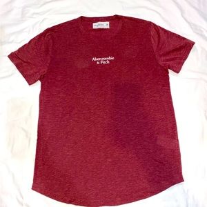 Mens Abercrombie & Fitch T-shirt, Size M, Mauve color.